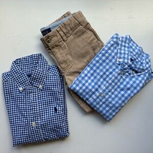 Polo by Ralph Lauren Tan Pants with Blue Lining